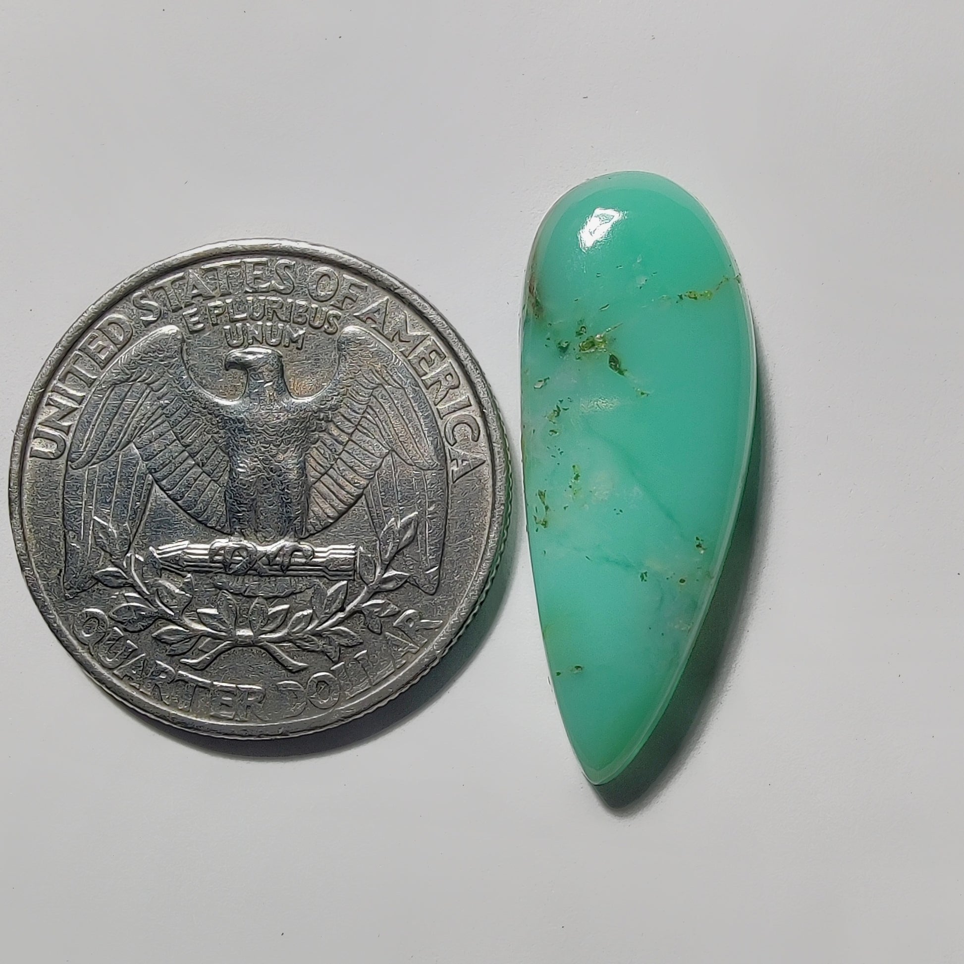 Chrysoprase gemstone cabochon - natural crystal healing stone for jewelry making by Gemivra