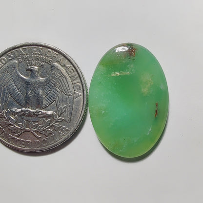 Chrysoprase gemstone cabochon - natural crystal healing stone for jewelry making by Gemivra