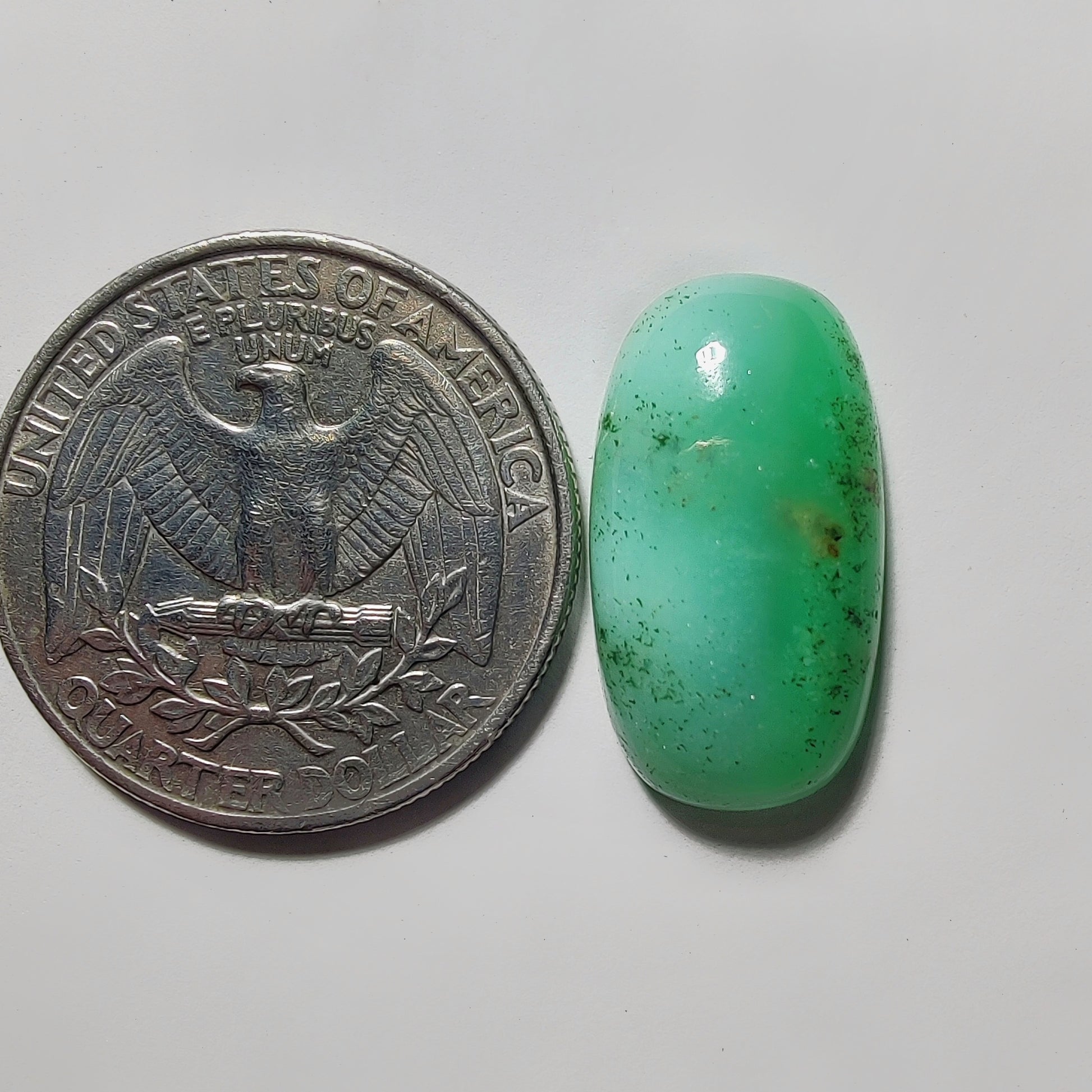 Chrysoprase gemstone cabochon - natural crystal healing stone for jewelry making by Gemivra