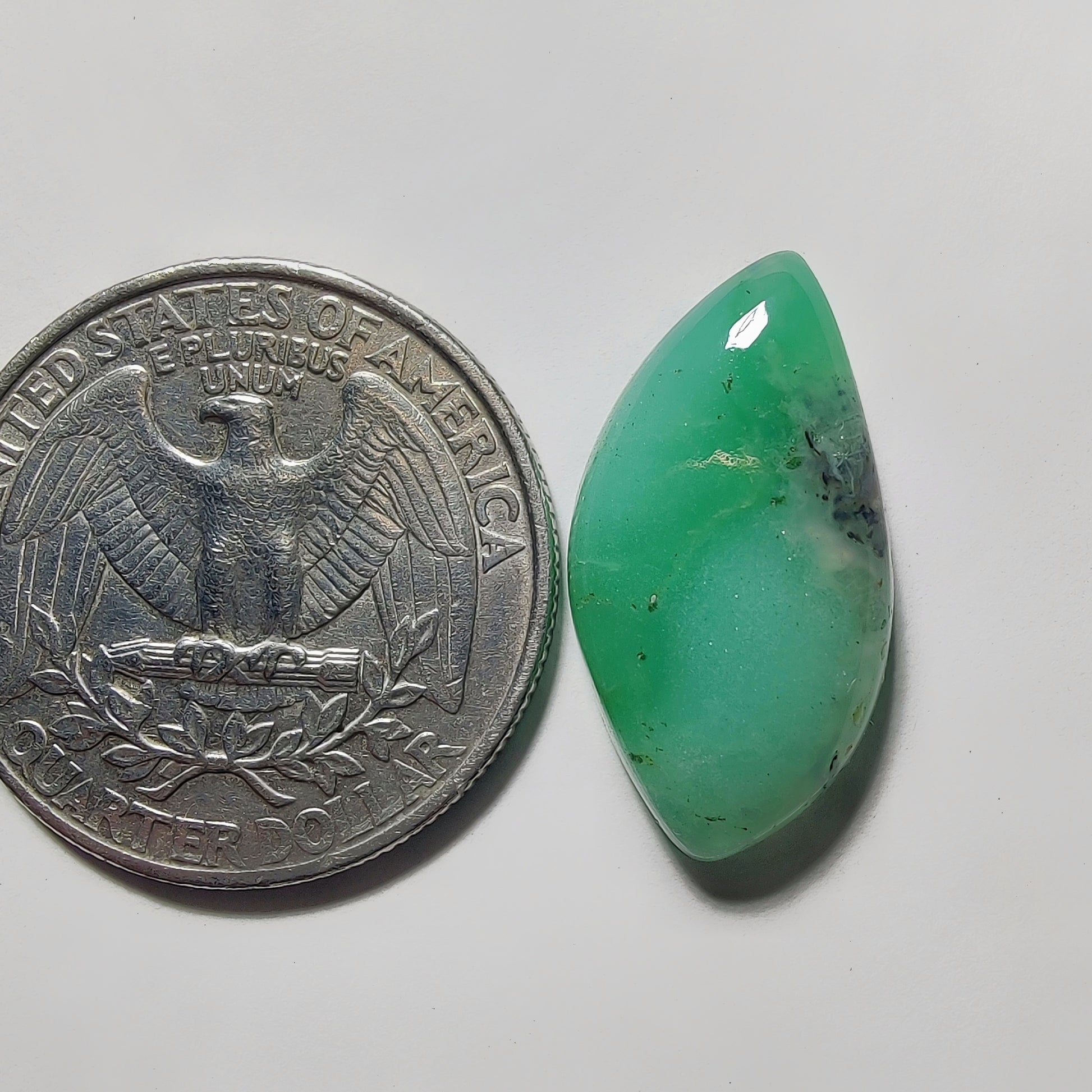 Chrysoprase gemstone cabochon - natural crystal healing stone for jewelry making by Gemivra