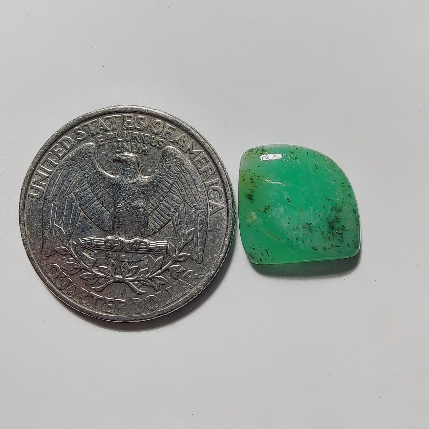 Chrysoprase gemstone cabochon - natural crystal healing stone for jewelry making by Gemivra