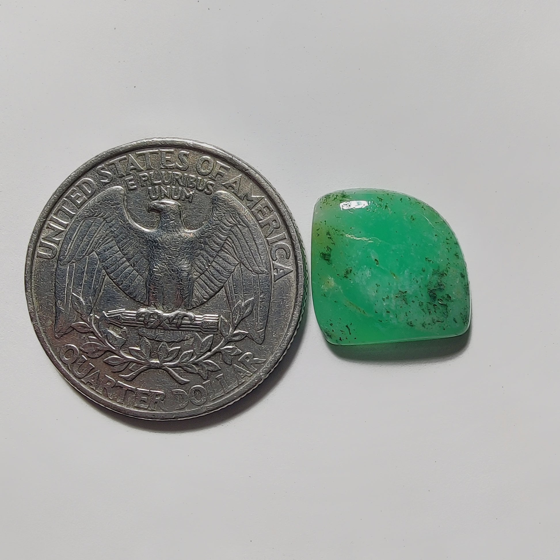Chrysoprase gemstone cabochon - natural crystal healing stone for jewelry making by Gemivra