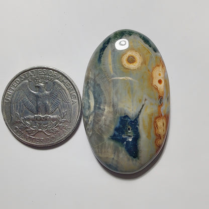 Ocean Jasper gemstone cabochon - natural crystal healing stone for jewelry making by Gemivra