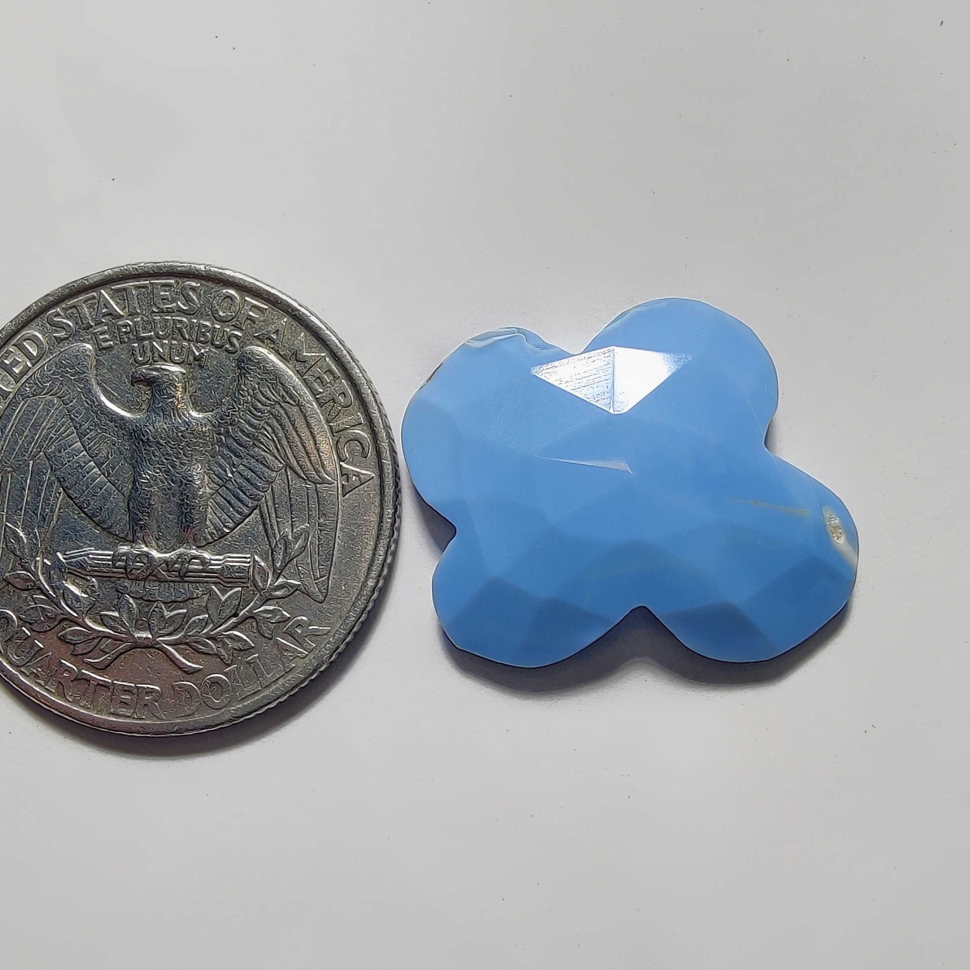 Rose Cut Blue Opal Cloud gemstone cabochon - natural crystal healing stone for jewelry making by Gemivra