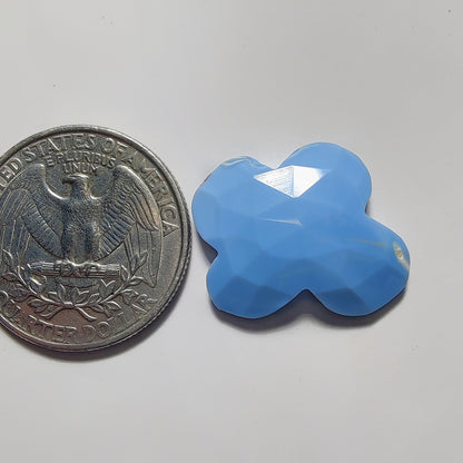 Rose Cut Blue Opal Cloud gemstone cabochon - natural crystal healing stone for jewelry making by Gemivra