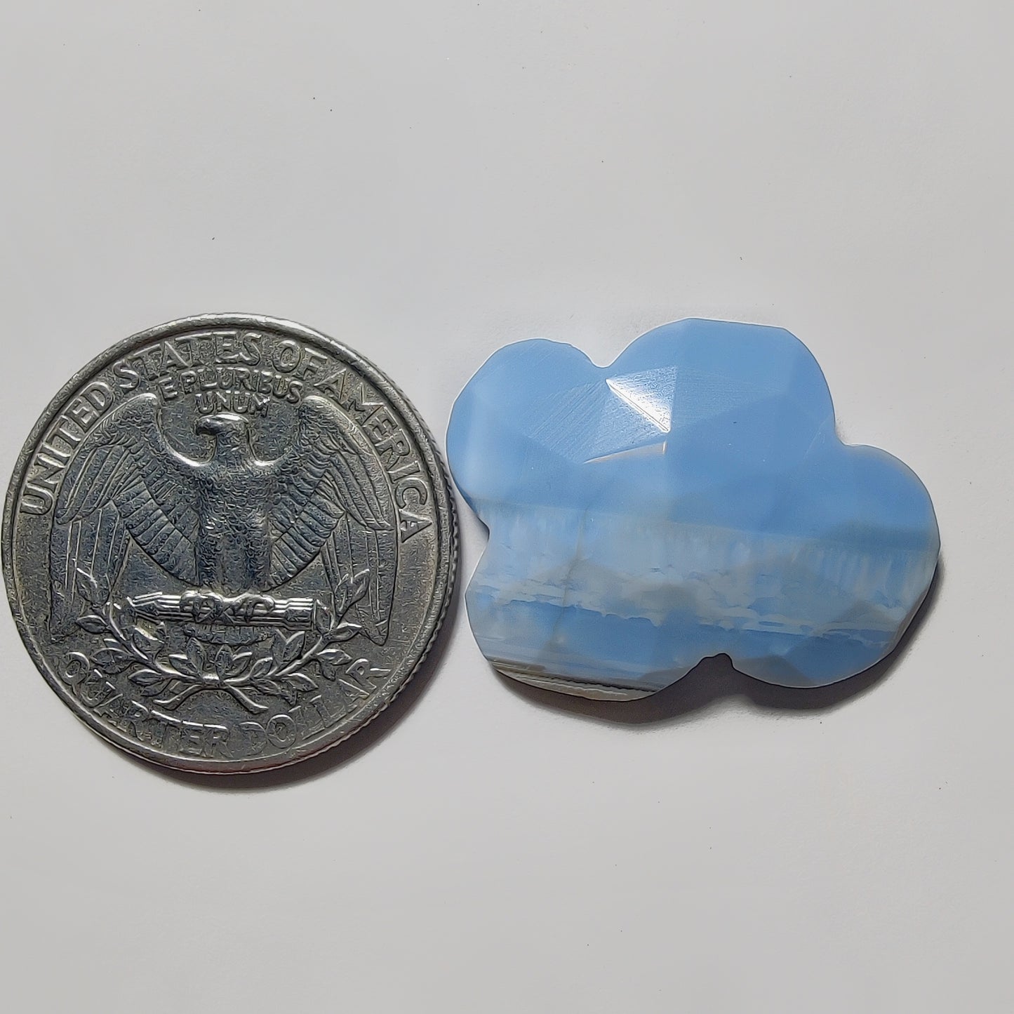 Rose Cut Blue Opal Cloud gemstone cabochon - natural crystal healing stone for jewelry making by Gemivra