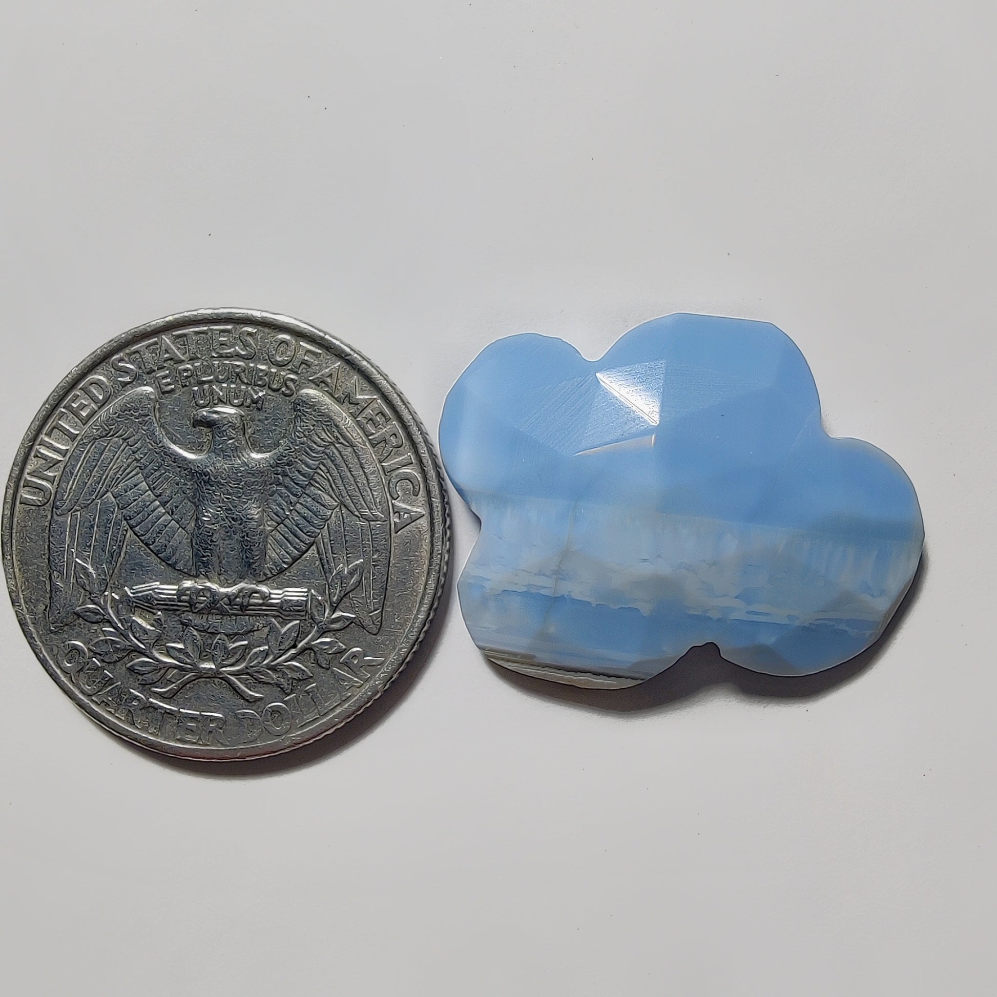 Rose Cut Blue Opal Cloud gemstone cabochon - natural crystal healing stone for jewelry making by Gemivra