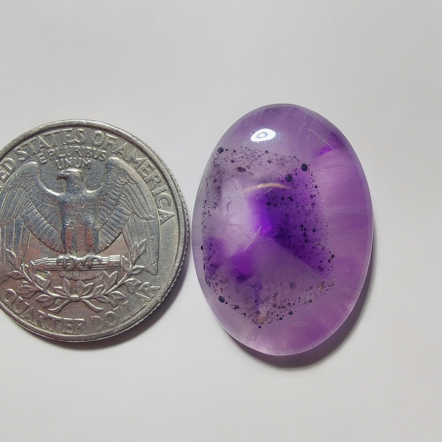Amethyst gemstone cabochon - natural crystal healing stone for jewelry making by Gemivra