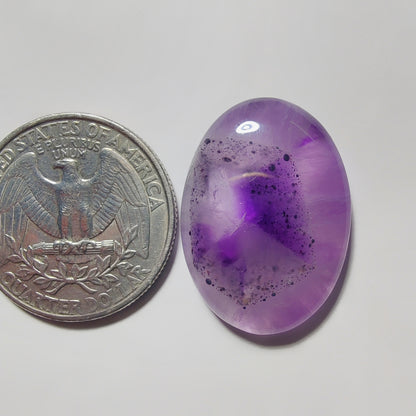 Amethyst gemstone cabochon - natural crystal healing stone for jewelry making by Gemivra