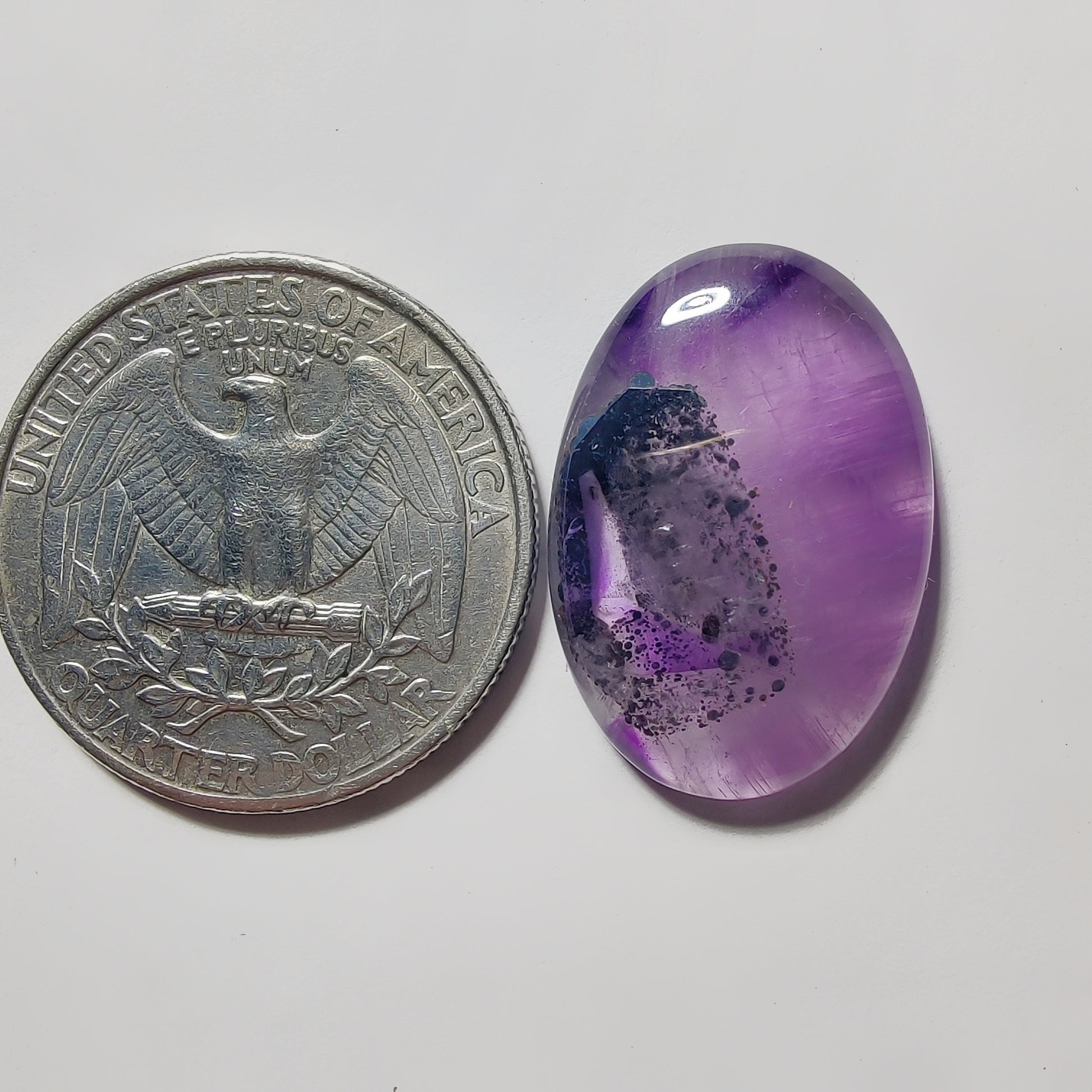 Amethyst gemstone cabochon - natural crystal healing stone for jewelry making by Gemivra