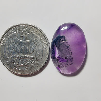 Amethyst gemstone cabochon - natural crystal healing stone for jewelry making by Gemivra