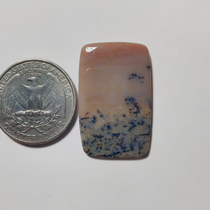 Honey Dendritic Agate gemstone cabochon - natural crystal healing stone for jewelry making by Gemivra