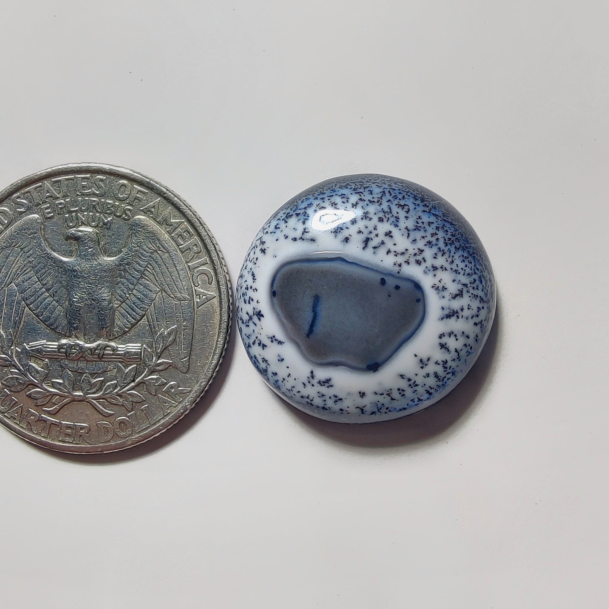 Dendritic Agate gemstone cabochon - natural crystal healing stone for jewelry making by Gemivra