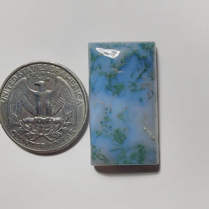 Moss Agate gemstone cabochon - natural crystal healing stone for jewelry making by Gemivra