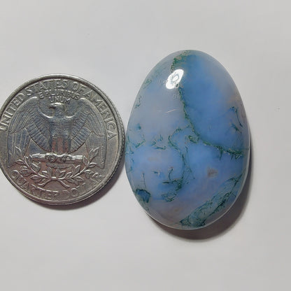 Moss Agate gemstone cabochon - natural crystal healing stone for jewelry making by Gemivra