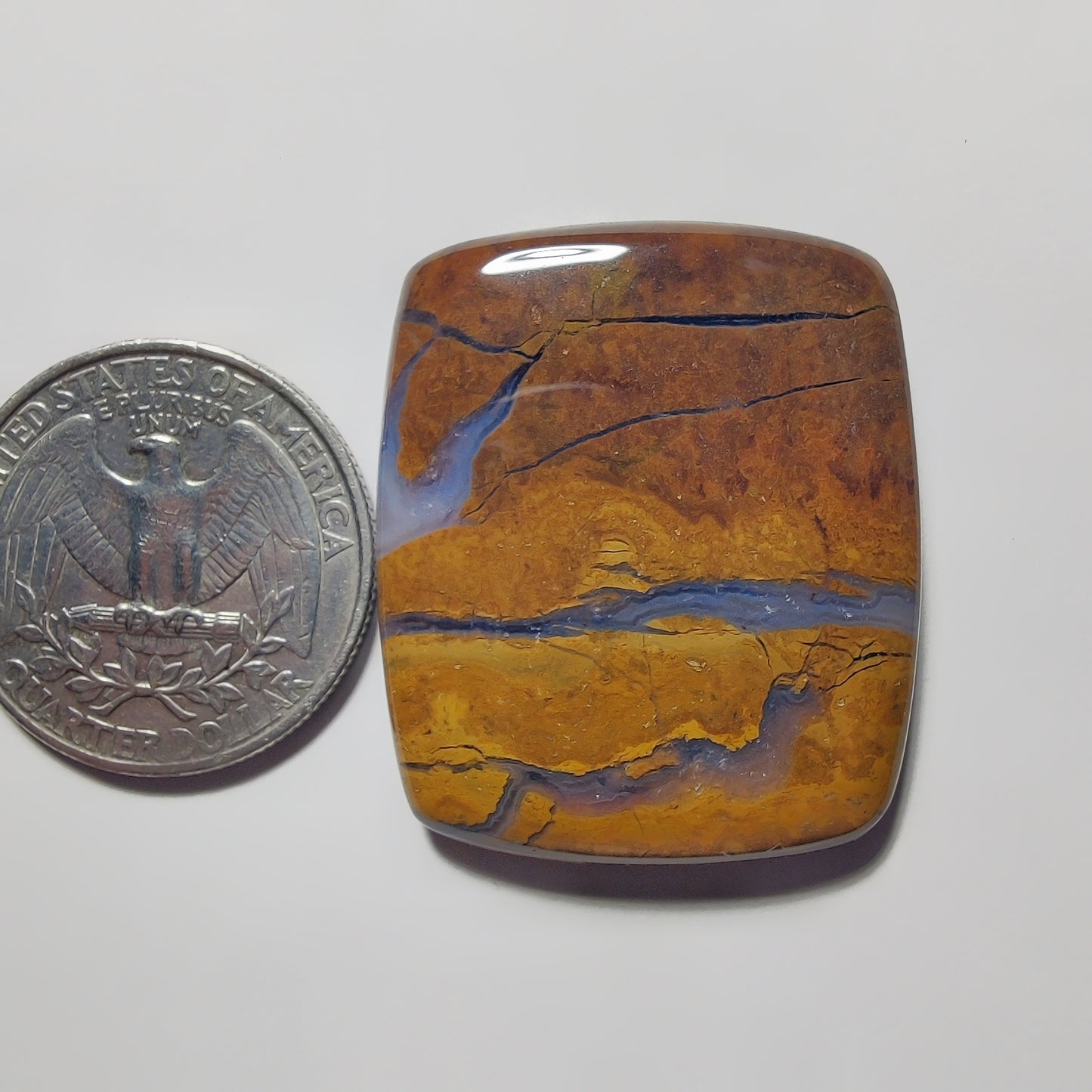 Thunder Agate gemstone cabochon - natural crystal healing stone for jewelry making by Gemivra