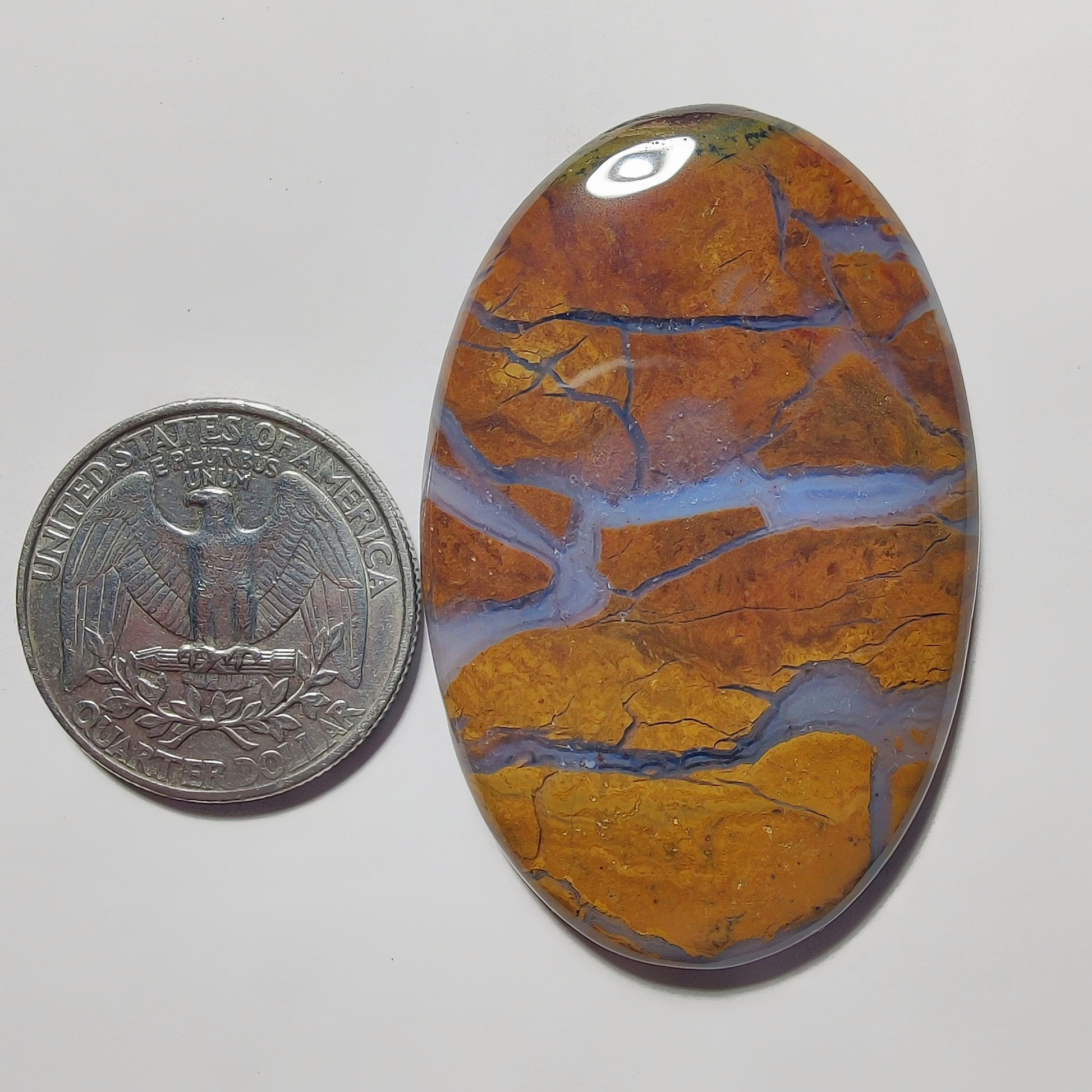 Thunder Agate gemstone cabochon - natural crystal healing stone for jewelry making by Gemivra