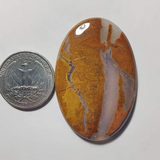 Thunder Agate gemstone cabochon - natural crystal healing stone for jewelry making by Gemivra