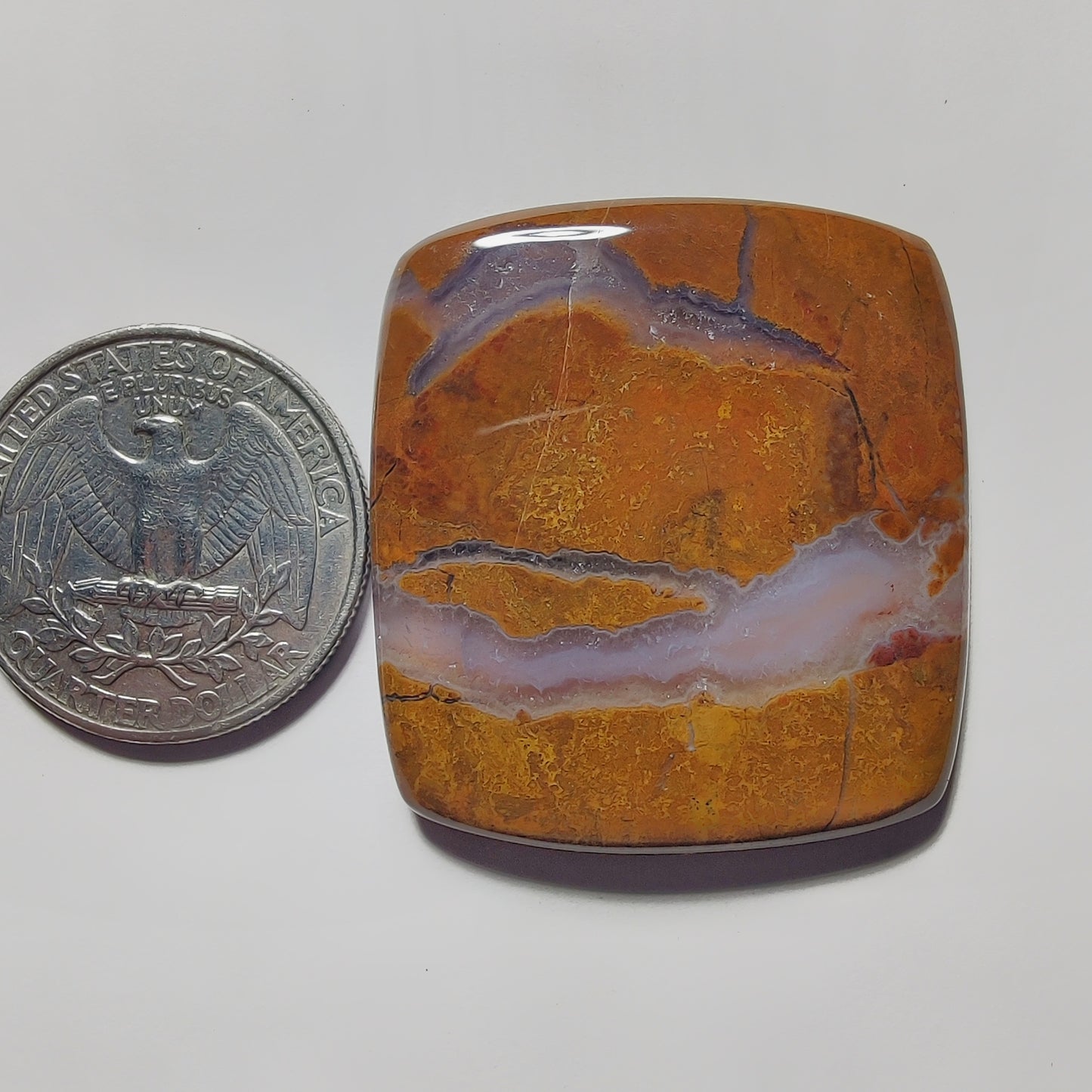 Thunder Agate gemstone cabochon - natural crystal healing stone for jewelry making by Gemivra