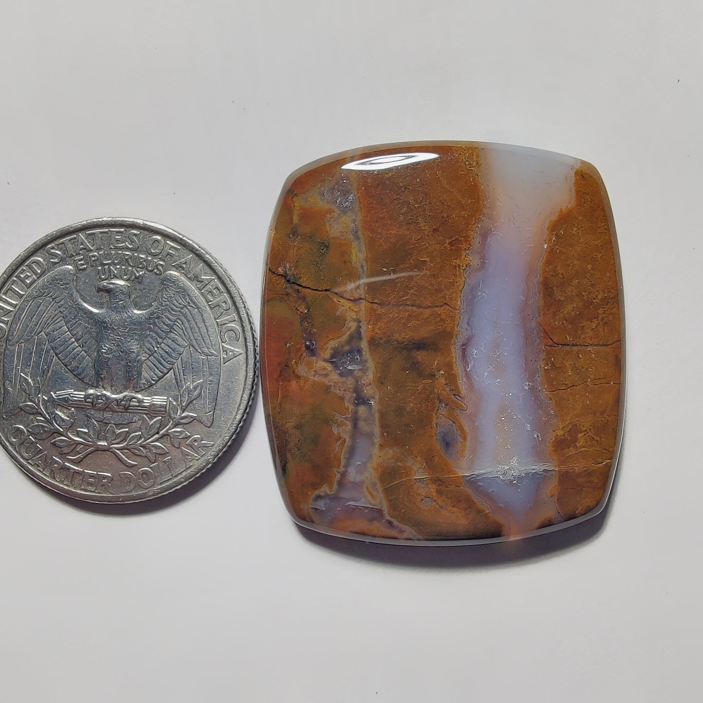 Thunder Agate gemstone cabochon - natural crystal healing stone for jewelry making by Gemivra