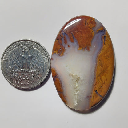 Thunder Agate gemstone cabochon - natural crystal healing stone for jewelry making by Gemivra