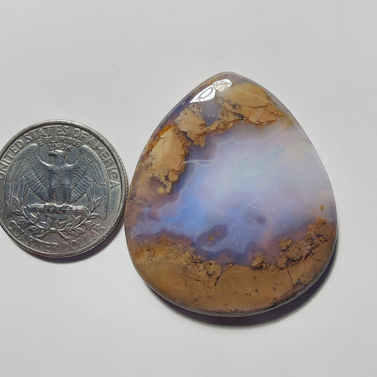 Thunder Agate gemstone cabochon - natural crystal healing stone for jewelry making by Gemivra
