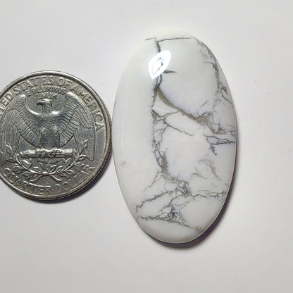 Howlite gemstone cabochon - natural crystal healing stone for jewelry making by Gemivra