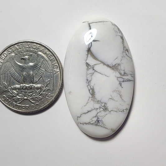 Howlite gemstone cabochon - natural crystal healing stone for jewelry making by Gemivra