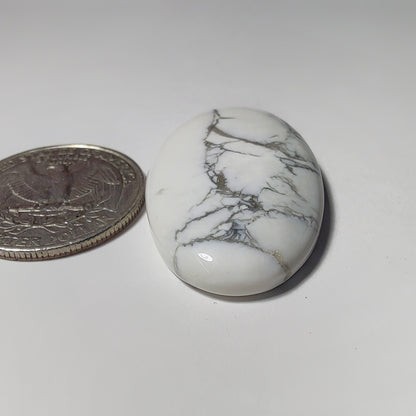 Howlite gemstone cabochon - natural crystal healing stone for jewelry making by Gemivra