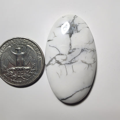 Howlite gemstone cabochon - natural crystal healing stone for jewelry making by Gemivra