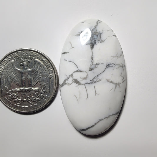 Howlite gemstone cabochon - natural crystal healing stone for jewelry making by Gemivra
