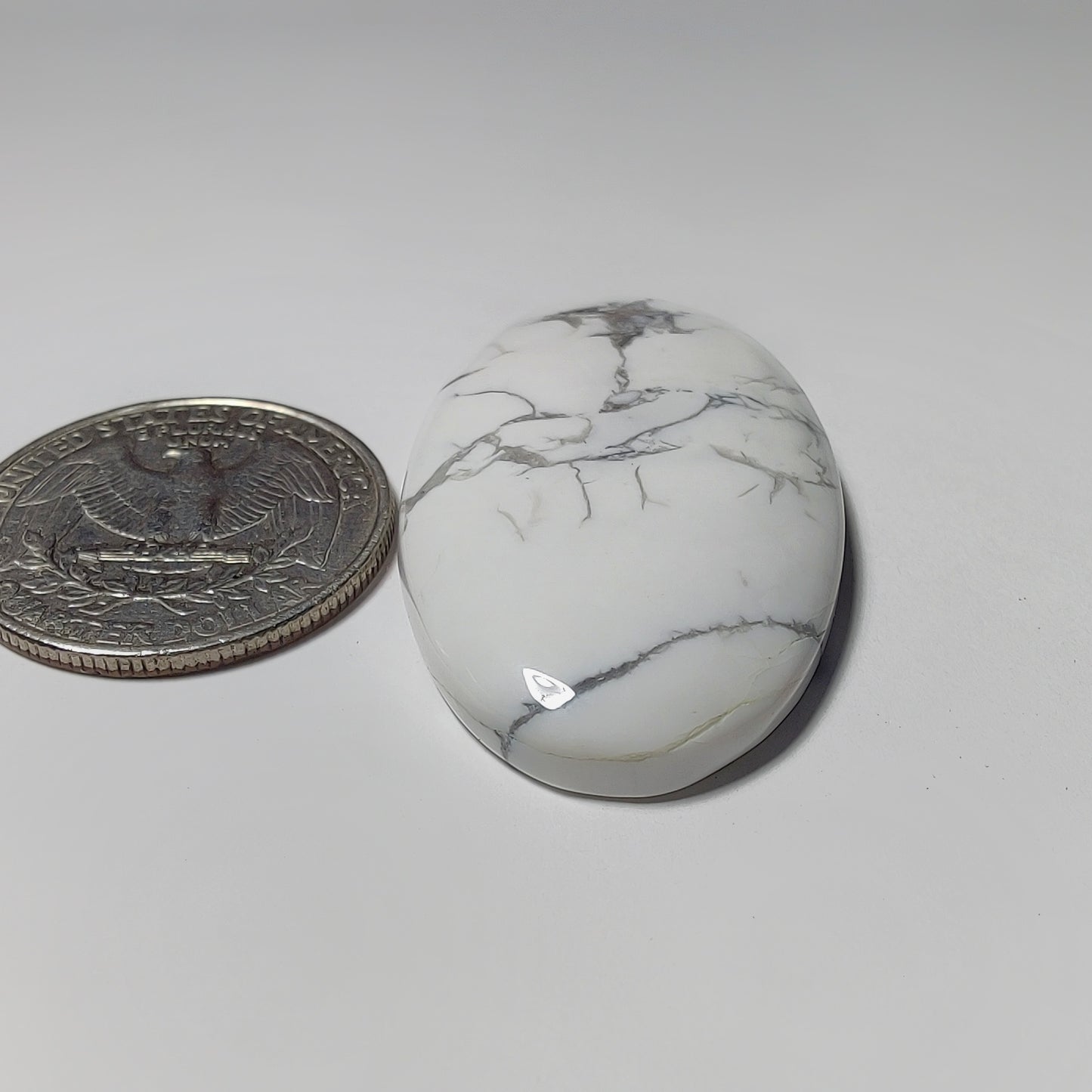 Howlite gemstone cabochon - natural crystal healing stone for jewelry making by Gemivra