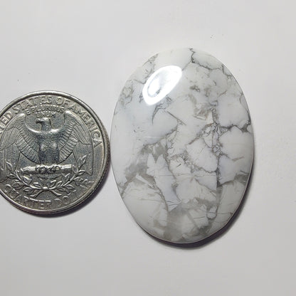 Howlite gemstone cabochon - natural crystal healing stone for jewelry making by Gemivra