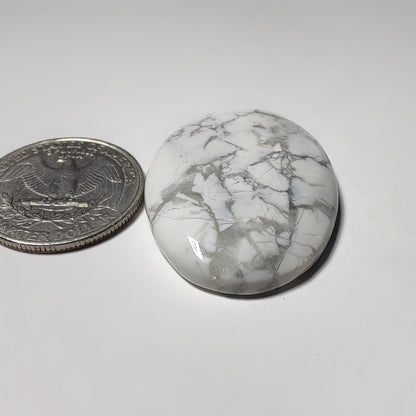 Howlite gemstone cabochon - natural crystal healing stone for jewelry making by Gemivra