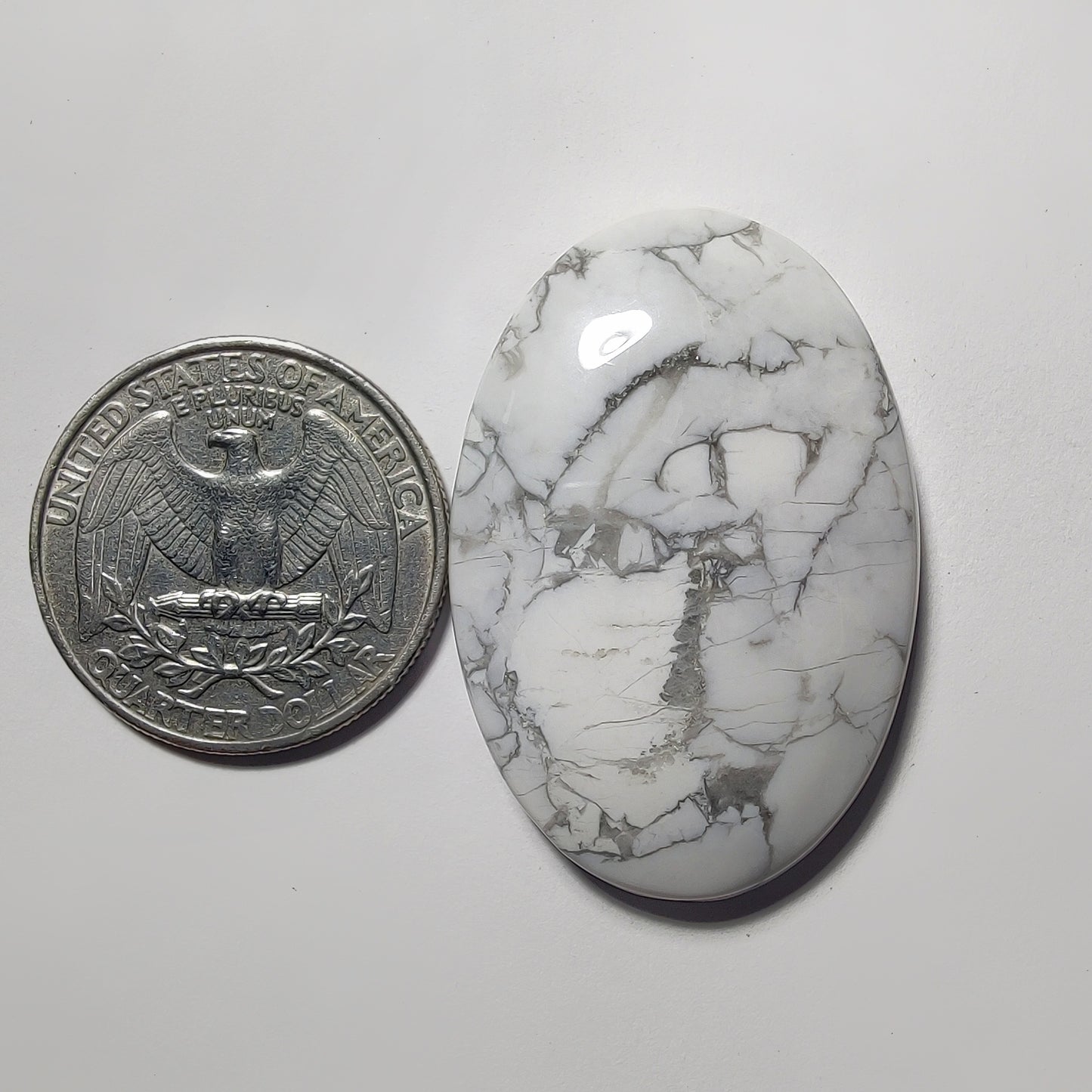 Howlite gemstone cabochon - natural crystal healing stone for jewelry making by Gemivra