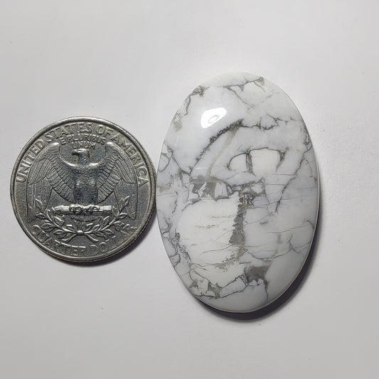 Howlite gemstone cabochon - natural crystal healing stone for jewelry making by Gemivra
