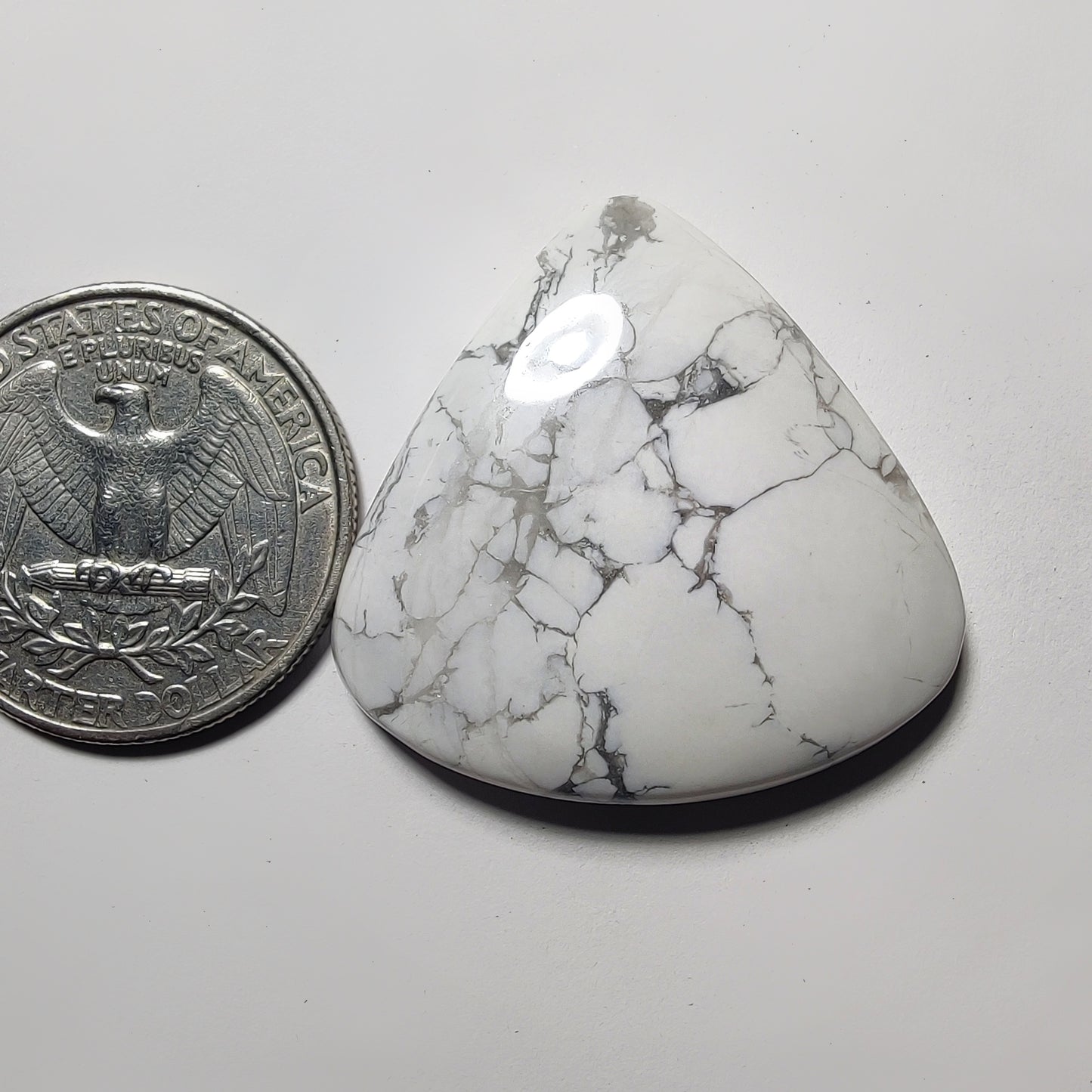 Howlite gemstone cabochon - natural crystal healing stone for jewelry making by Gemivra