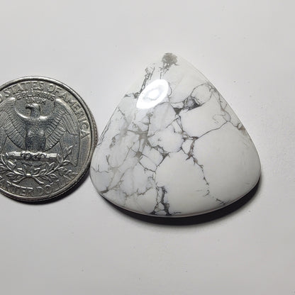 Howlite gemstone cabochon - natural crystal healing stone for jewelry making by Gemivra