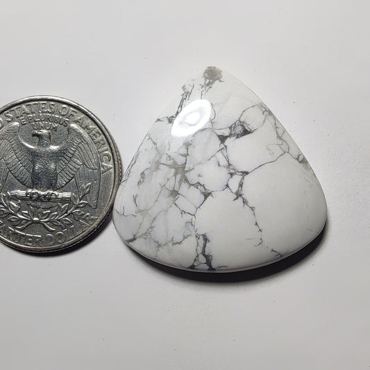 Howlite gemstone cabochon - natural crystal healing stone for jewelry making by Gemivra