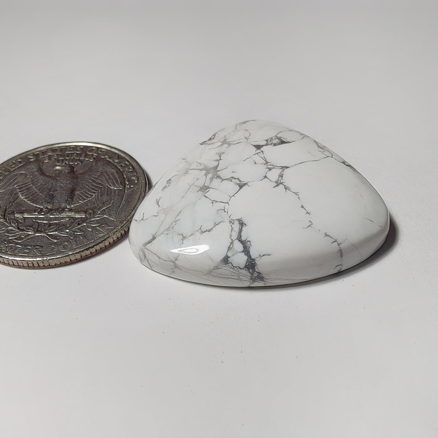 Howlite gemstone cabochon - natural crystal healing stone for jewelry making by Gemivra