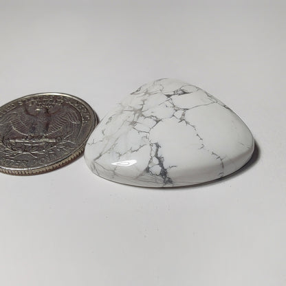 Howlite gemstone cabochon - natural crystal healing stone for jewelry making by Gemivra