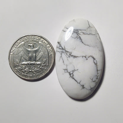 Howlite gemstone cabochon - natural crystal healing stone for jewelry making by Gemivra