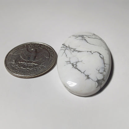 Howlite gemstone cabochon - natural crystal healing stone for jewelry making by Gemivra