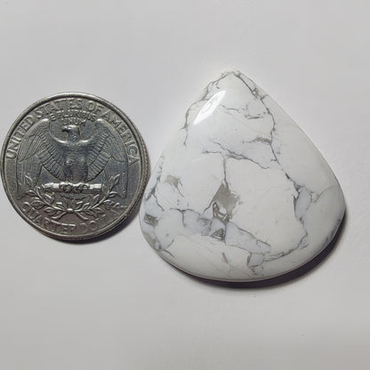 Howlite gemstone cabochon - natural crystal healing stone for jewelry making by Gemivra