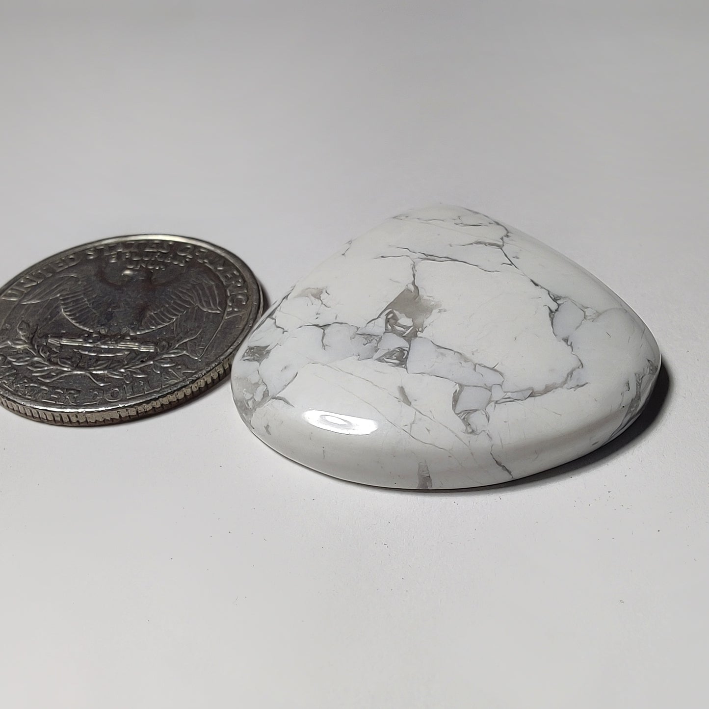 Howlite gemstone cabochon - natural crystal healing stone for jewelry making by Gemivra
