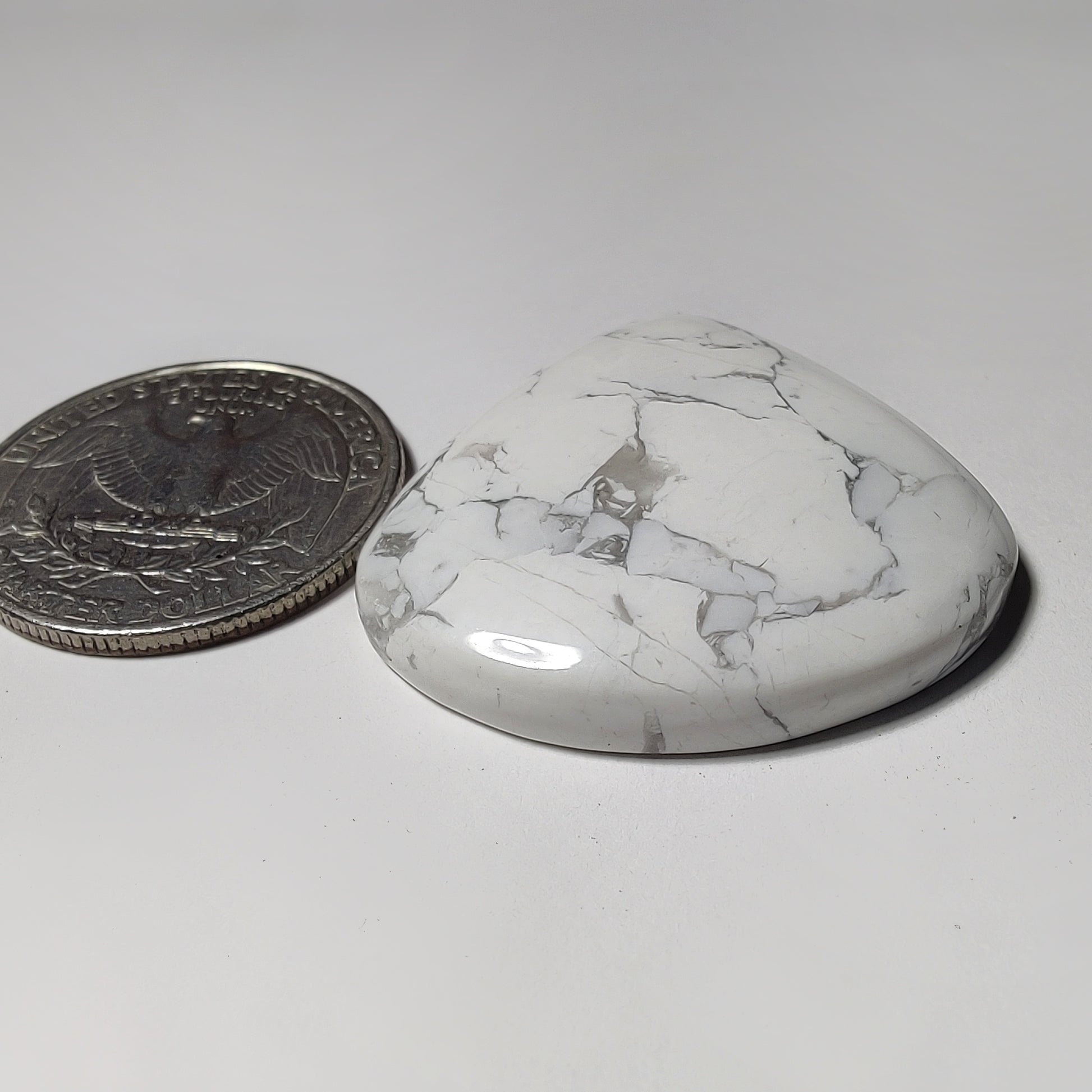 Howlite gemstone cabochon - natural crystal healing stone for jewelry making by Gemivra
