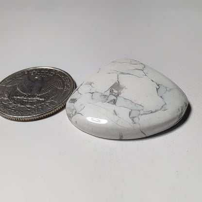 Howlite gemstone cabochon - natural crystal healing stone for jewelry making by Gemivra