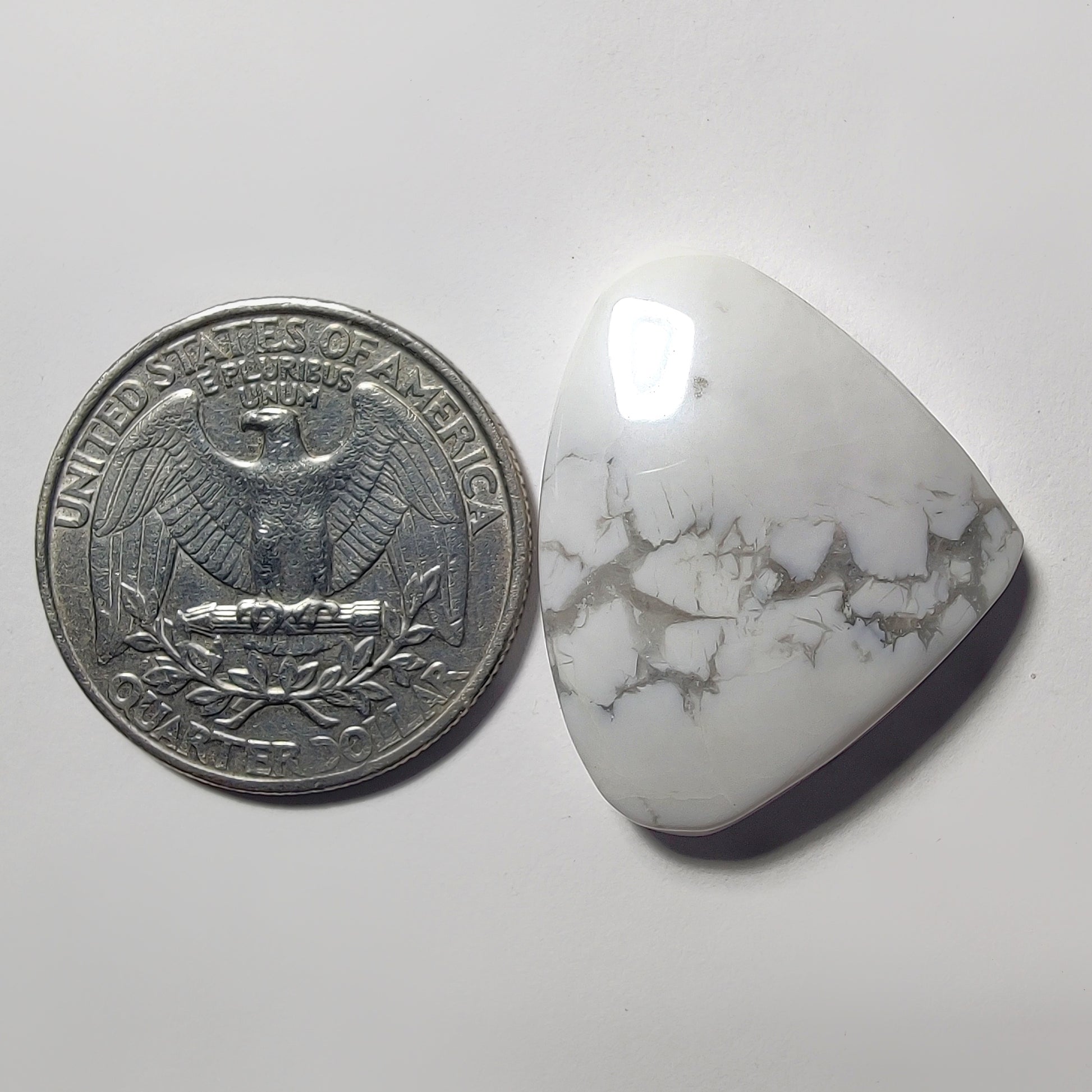 Howlite gemstone cabochon - natural crystal healing stone for jewelry making by Gemivra