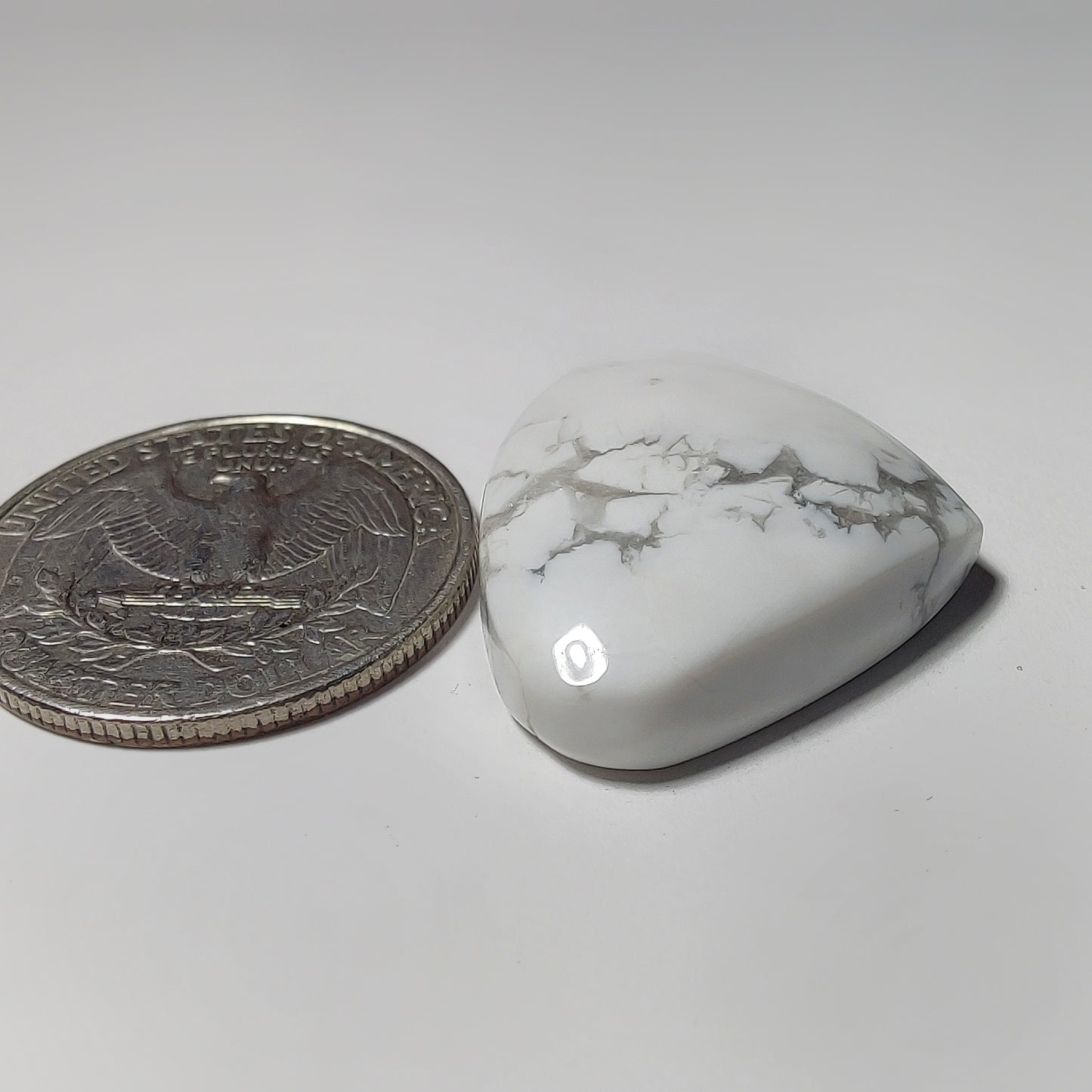 Howlite gemstone cabochon - natural crystal healing stone for jewelry making by Gemivra