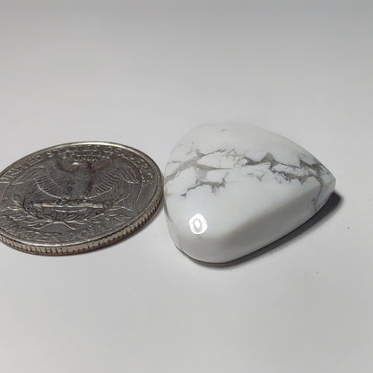 Howlite gemstone cabochon - natural crystal healing stone for jewelry making by Gemivra